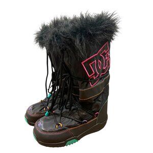 DC Chalet 2.0 SE Winter Snow Boots Faux Fur Black US 7 Pre-Loved